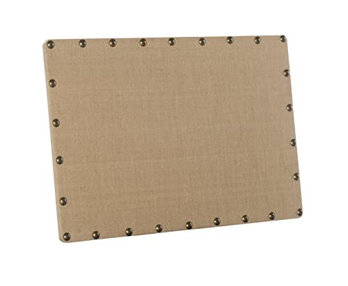 Linon Burlap Nailhead Corkboard Medium AMX-NBURL24X36-1 - NEW New