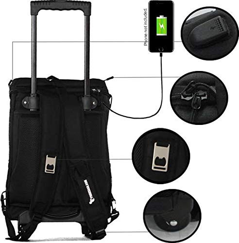 Parks Bag - Leak-Proof Soft Sided Insulated Trolly Cooler Backpack with Wheels New
