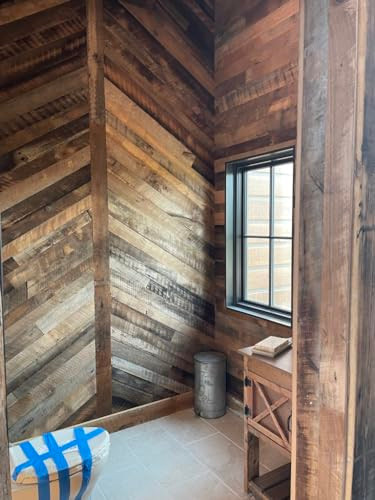 authentic reclaimed original brown barnwood wall paneling 10 sq ft B0CJVRXT8G New