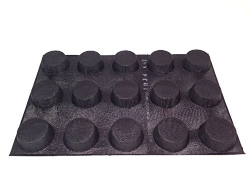 Sasa Demarle SF 01034 Silform Muffin Pan, 15 Cavities, Large, Orange New