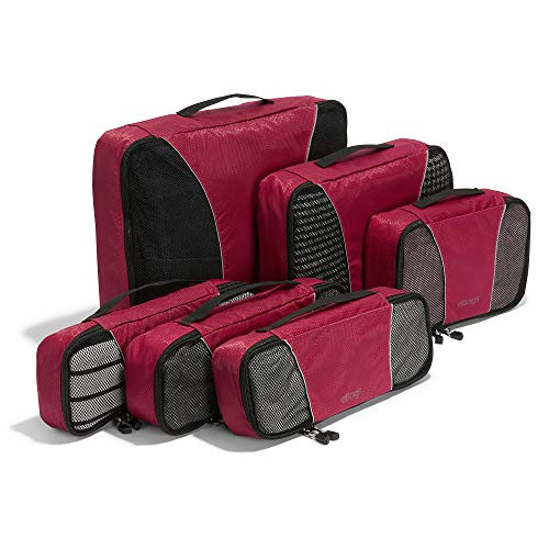 eBags Classic 6pc Packing Cubes (Raspberry) New