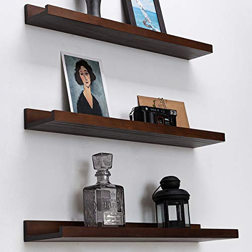 B091FFS83F AZSKY Espresso Floating Picture Shelves 24inch Denver Modern - Brown New