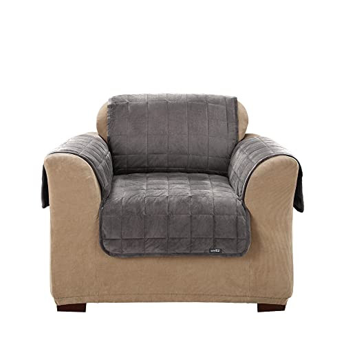 SureFit Deluxe Pet Cover - Chair Slipcover - Dark Gray (SF40822) New