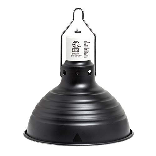 REPTI ZOO 2 Packs 8.2in Waved Pattern Aluminum Reptile Lamp Cap Lamp Fixture New