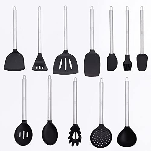 Q UTILÉ UE-9208 13 Pcs Kitchen Utensil Set with Holder - Black New