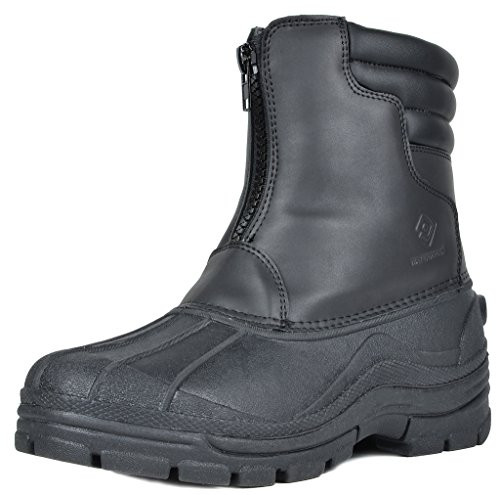 DREAM PAIRS Men's Indiana-1 Black Insulated Waterproof Snow Boots Size 13 New