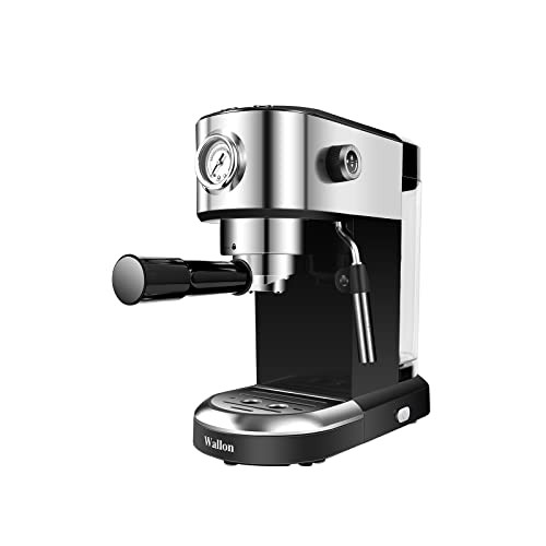 Wallon 20 Bar Espresso Machine With Milk Frother B0C5T4SMXX - Black New
