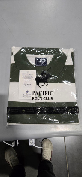 PACIFIC POLO CLUB T-SHIRT - SIZE: MEN L - GREEN New