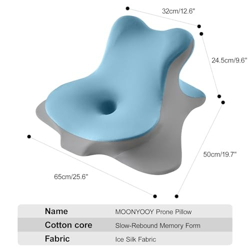 MOONYOOY Ergonomic Reading Pillow Premium Memory Foam Wedge