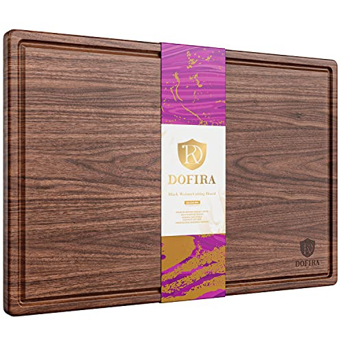 Dofira Large American Black Walnut Wood Cutting Board 18x12" [Gift Box] New