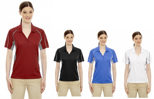 75110 Extreme Ladies Eperformance Parallel Snag Protection Polo New