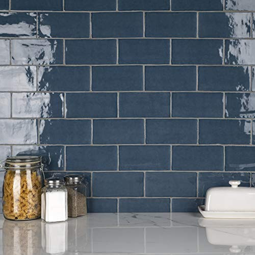 Somertile WDC36CSGDN Kastle Ceramic Tile Blue New