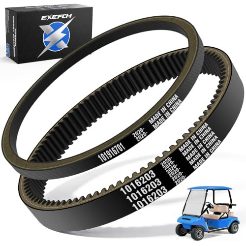 EXEFCH Clutch Drive Belt & Starter Generator Belt Kit Club Car DS 1997-Up New