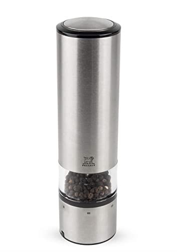 PEUGEOT ELIS SENSE ELECTRIC PEPPER MILL, U'SELECT, 8 IN, STAINLESS STEEL SILVER