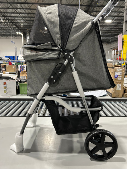 HRKIM PET STROLLER, CAT DOG STROLLER FOR MEDIUM SMALL DOG - GRAY