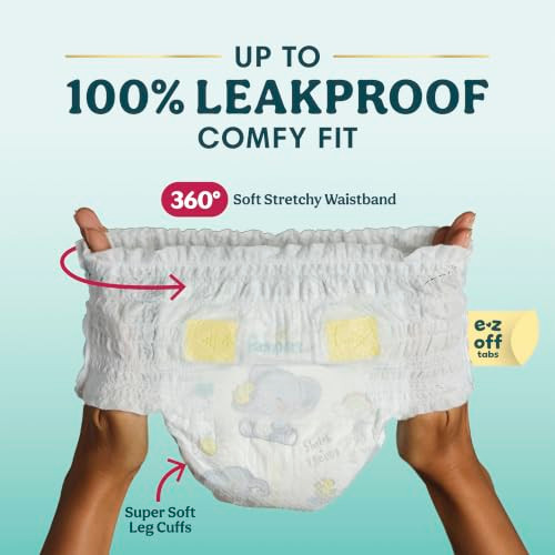 Pampers Diapers Swaddlers 360° Size 5, 92 Count - B0CVGMX4HR New