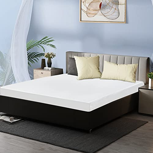 BestMassage | 5" King Mattress, Gel Memory Foam, Medium Firm Feel, White New