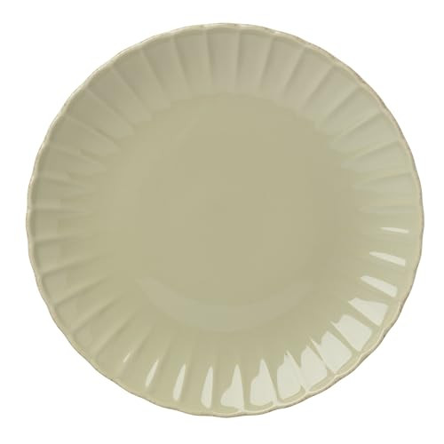 LENOX FRENCH PERLE SCALLOP MATCHA STONEWARE 18-PIECE DINNERWARE 899199 - MATCHA New