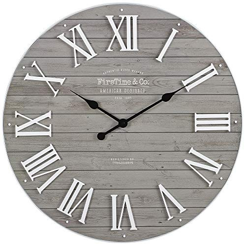 FirsTime & Co. Large Vintage Decor Emmett Marbleized Wall Clock, 27 inches New