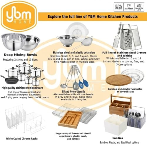 YBM Home Kitchen Pantry Organizer wire basket for shelves, cabinets, pantry New
