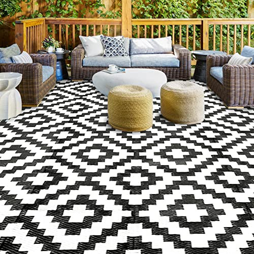 Outdoor Plastic Straw Rug, 9x12 Outdoor Rug, Area Rug, Large Portable Waterproof