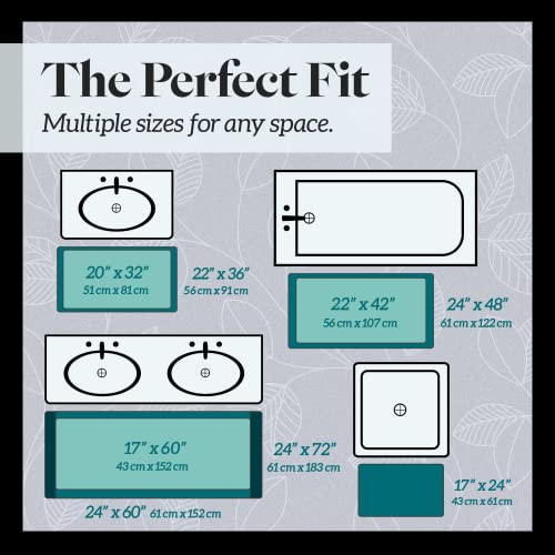 Genteele Memory Foam Bath Mat Non Slip Velvet Super Comfortable B0836C225N New