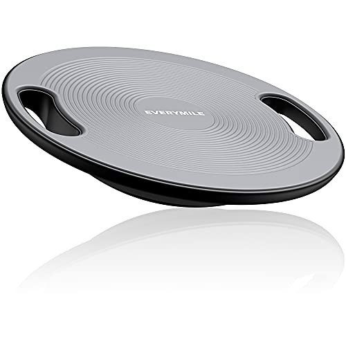 EVERYMILE Wobble Exercise Balance Board, Grey, 15.7" New