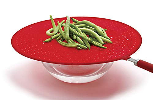 Norpro Grip-EZ Red Silicone Splatter Screen Strainer New