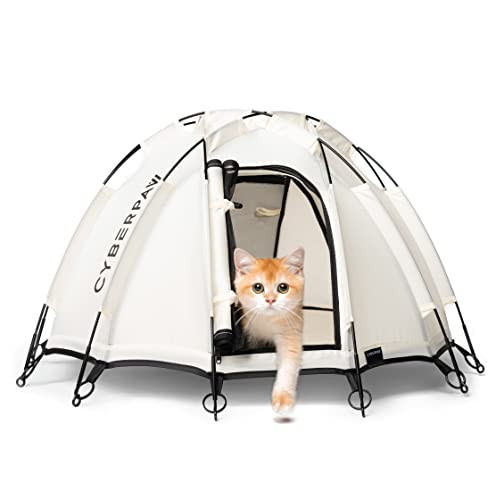 Cyberpaw Premium Cat Dog Bed Portable Pet Tent Outdoor Indoor B0BBN84F9N - White New