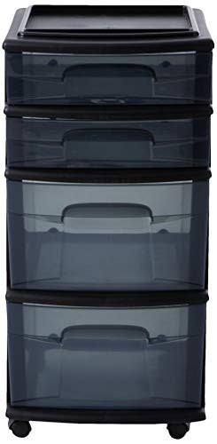 Home Products International 4 Drawer Cart Medium Black B00KS7ELPU - NEW New