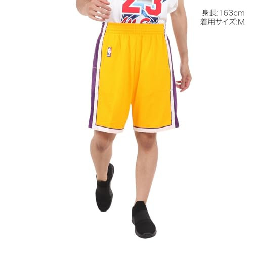Mitchell Ness NBA Swingman Shorts Lakers 09 - Light Gold LG New