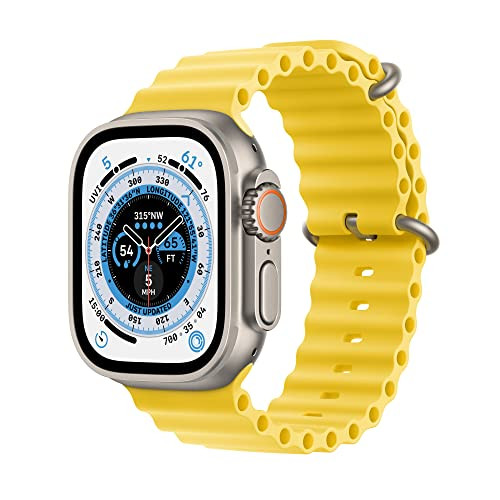 For Parts: APPLE WATCH ULTRA CELLULAR 49MM TITANIUM CASE YELLOW OCEAN NNH83LW/A NO POWER
