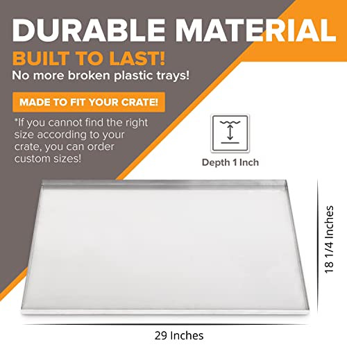 Metal Dog Crate & Kennel Replacement Tray/Pan Galvanized 29.0x18.2 B084DZXW2C New