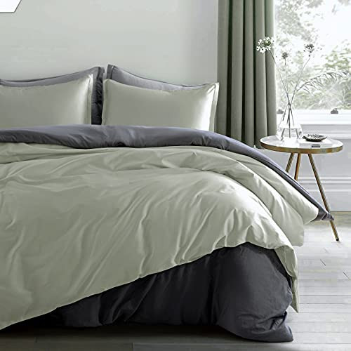Eikei Solid Color Duvet Cover 120"x98" Luxury Bedding Set 400 Thread Count New