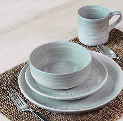 Baum Harden 16-piece Dinnerware Set B0868RZSQX - Green New