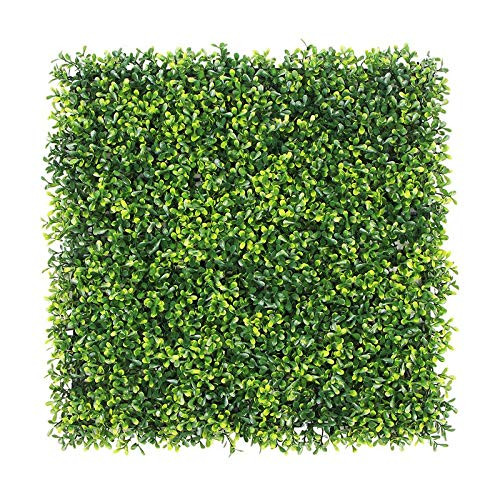 ULAND Artificial Plant Panel Patio Boxwood 20”x 20” 6 pack B06XKYC6HS - Green New