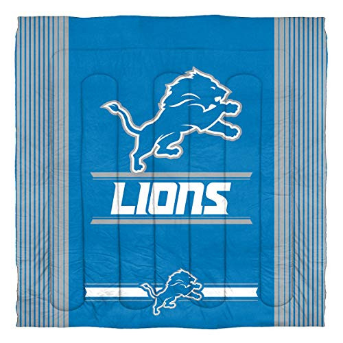 Northwest NFL Detroit Lions Comforter and Sham Set Full/Queen - Blue New
