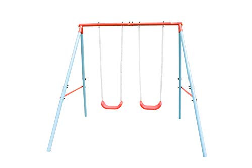 HooKung Garden Swing Set with Two Swing Seats Outdoor Set New