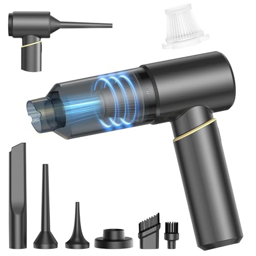 BSRCO CAR VACUUM PORTABLE CORDLESS HANDHELD VACUUM CORDLESS 15KPA BLACK/GOLD