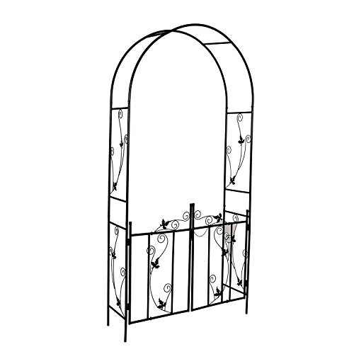 Better Garden Steel Garden Arch 7'6" High x 3'9" Wide Garden Arbor - Black New
