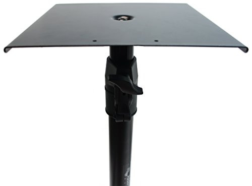 Studio Monitor Stands Adjustable Bookshelf Stand Pair Harmony Audio - Black New