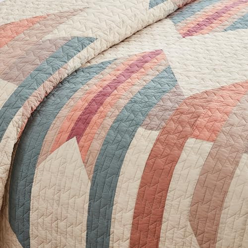 Pendleton 24451 Palm Canyon Pieced Quilt Set King Sandshell Multicolor New