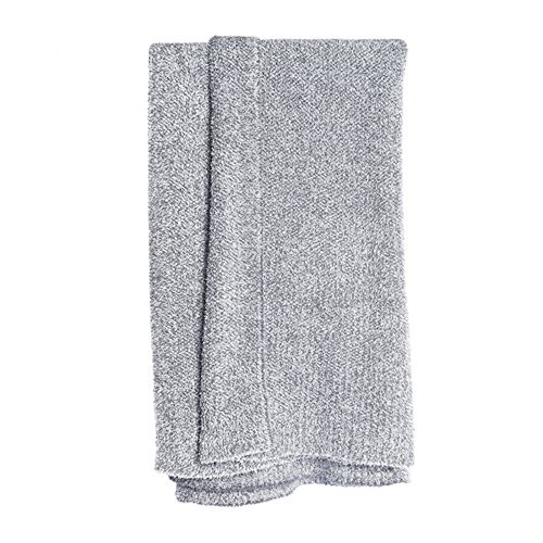 Barefoot Dreams CozyChic® Heathered Throw Graphite/White One Size New