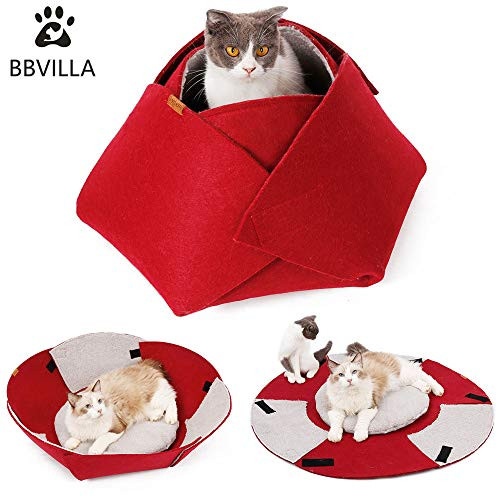 BBVILLA Rose Cat House Cat Cave Pet Summer Bed Collapsible Pet House New