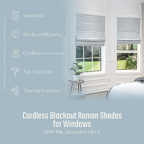 Everyday Celebration Roman Shades Pull Down Window Treatment - Light Stone New