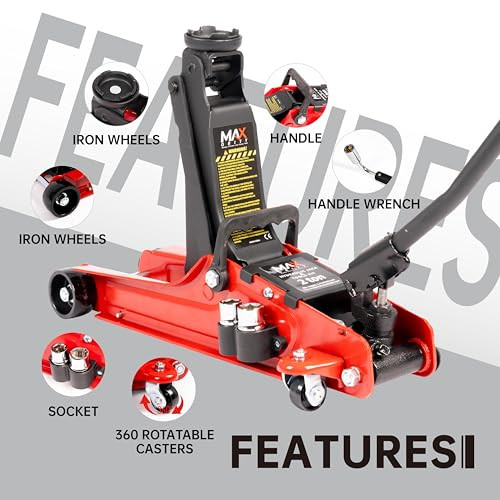 2-Ton (4400 lbs) Hydraulic Low Profile Trolley Garage Service/Floor Jack New