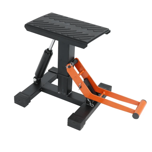 JFG RACING DIRT BIKE LIFT STAND 440 LBS HYDRAULIC LIFT JACK - BLACK/ORANGE