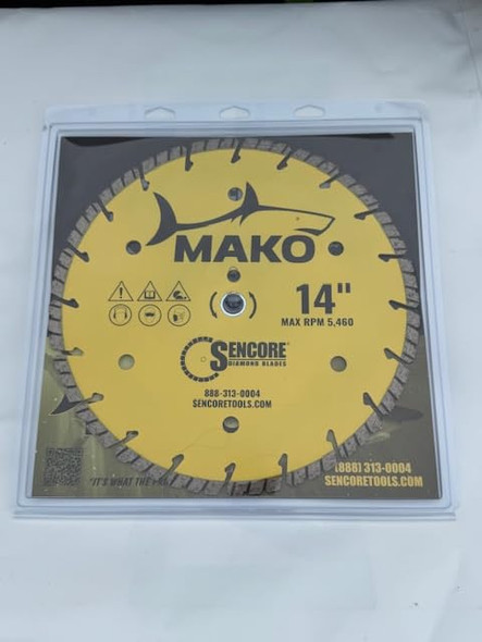 Sencore 14" Mako Diamond Blade B0DR9LVN2J - White New