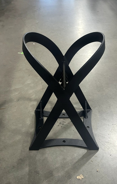 HOOSEL METAL FIREWOOD SPLITTER, 9INCH OPENING, 14.5INCHES TALL - BLACK