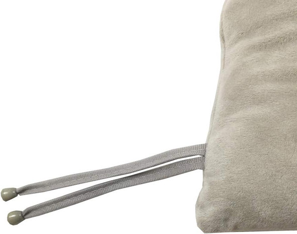 RULLENY CHAIR PADS AND SEAT CUSHIONS WITH TIES NON SLIP 2PC - LIGHT GRAY New